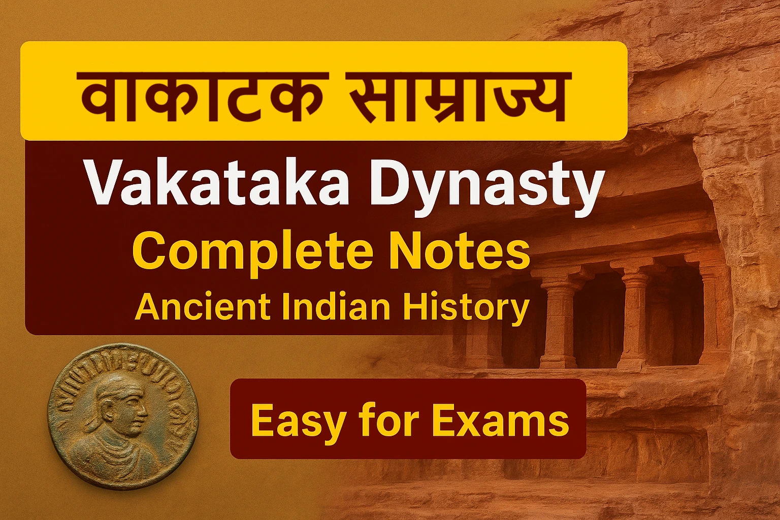 वाकाटक साम्राज्य (Vakataka dynasty) complete pdf Handwritten Notes