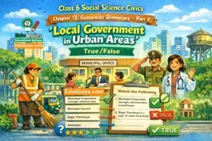 Class 6 Social Science Civics– Chapter 12: Grassroots Democracy – Part 3 (Local Government in Urban Areas) True/False