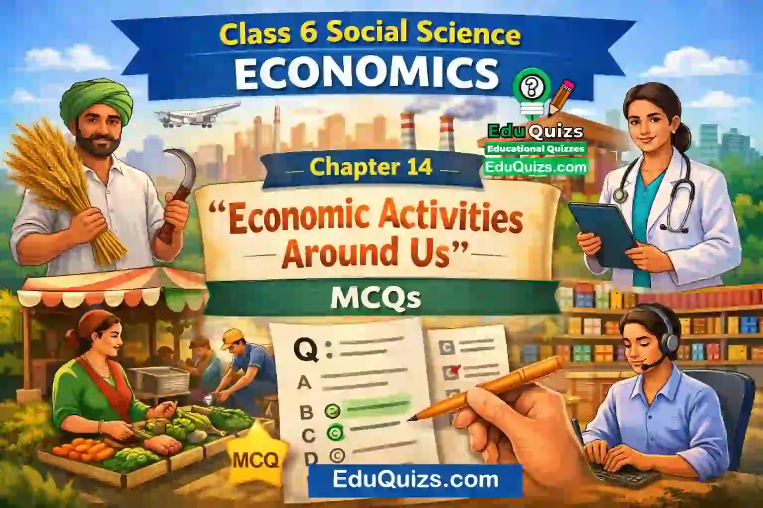 Class 6 Social Science Economics Chapter 14 – Economic Activities Around Us MCQs - Best Practice