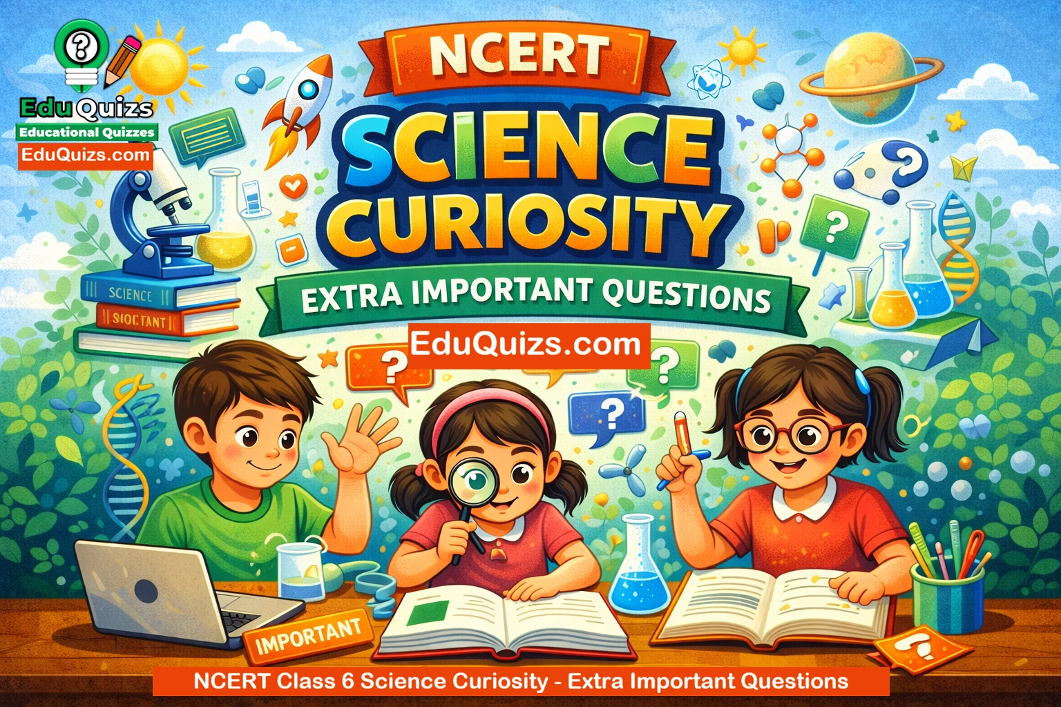 NCERT Class 6 Science Curiosity Extra Important Questions chapter wise practice questions for CBSE class 6 science exam preparation.