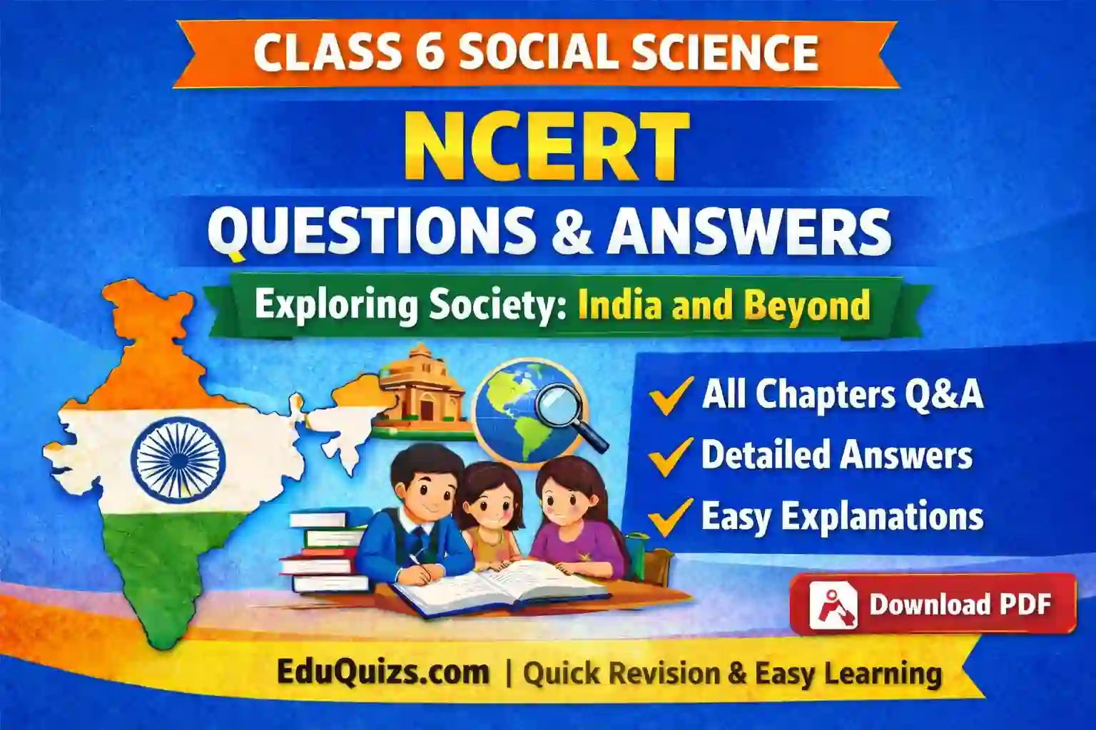 Class 6 Social Science NCERT Solutions 2026-27 – Exploring Society India and Beyond All Chapters Q&A